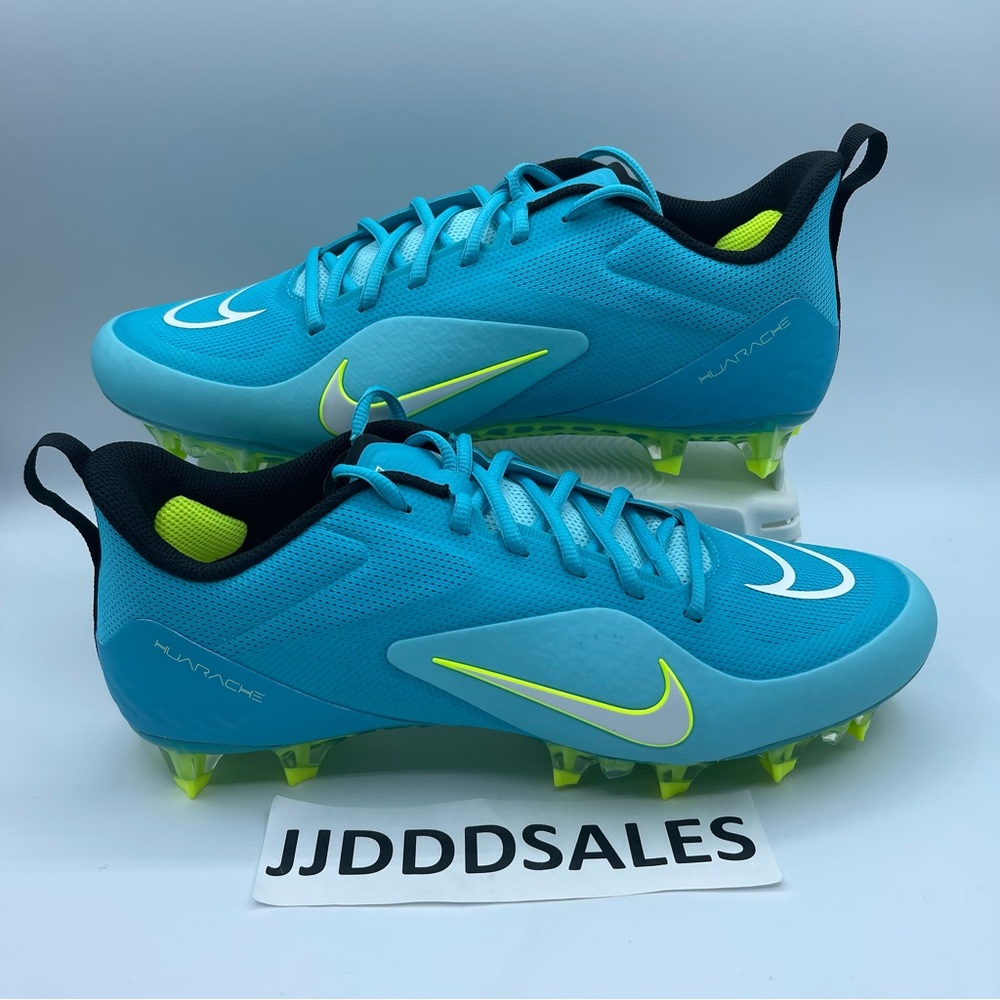 Nike Alpha Huarache 8 Pro LAX Lacrosse Cleats Turquoise CW4439-400 Men’s Sz 11.5